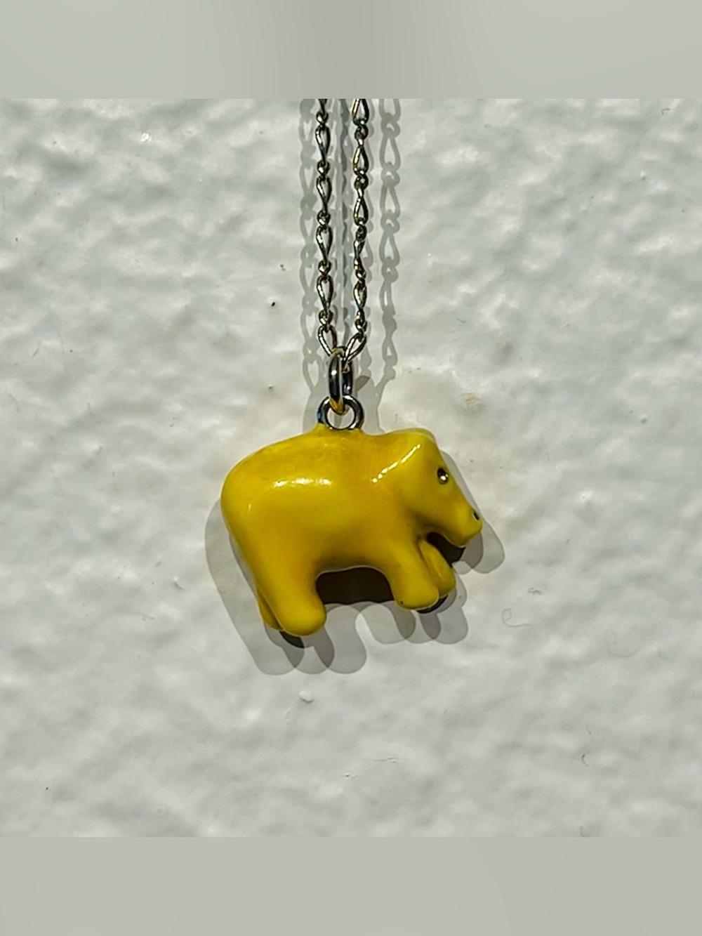 J. Crew Yellow Hippo Pendant Necklace